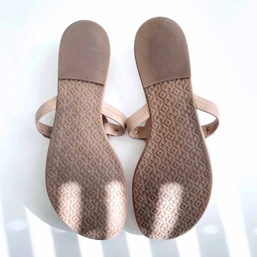 ⚡️SOLD⚡️ tory burch miller logo leather thong sandal - size 10 - Picture 7 of 7